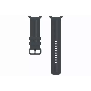 Samsung Sport Band M/L, skirtas Galaxy Watch 9, Watch 8, Watch 7, Watch 6, Watch 5, Watch 4 - juoda, fluorokaučiukas