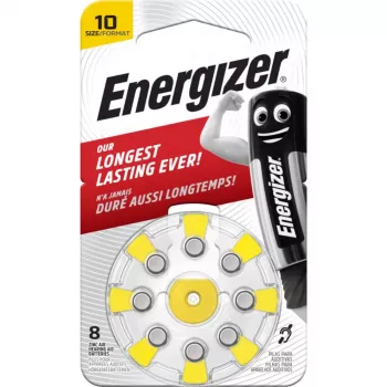 Energizer 10 (PR70) cinko-oro baterijos klausos aparatams, 1,45 V, 8 vnt. pakelis