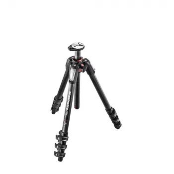 Manfrotto MT055CXPRO4 Anglies pluošto 4 sekcijų trikojis su Quick Power Lock, 90° centrine kolona, 9 kg keliamoji galia, juodas