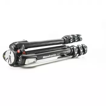 Manfrotto MT055CXPRO4 Anglies pluošto 4 sekcijų trikojis su Quick Power Lock, 90° centrine kolona, 9 kg keliamoji galia, juodas