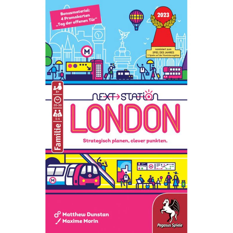 PEGASUS Next Station London – „apversk ir rašyk“ žaidimas 1–4 žaidėjams, nuo 8 m.