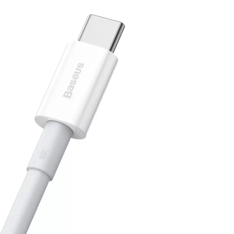 Baseus Superior Series USB-A į USB-C laidas, 66W greitas įkrovimas, 2 m, baltas