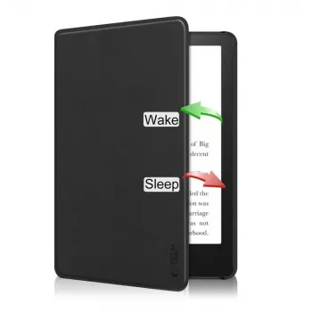 Tech-Protect SmartCase Folio dėklas, skirtas Kindle Paperwhite 11-os kartos / Signature Edition – juodas