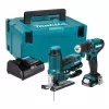 Makita CLX252SAJ 12V max CXT belaidžių įrankių rinkinys su gręžtuvu-atsuktuvu DF333D, smūginiu atsuktuvu TD110D, 2x 2,0Ah akumuliatoriais, įkrovikliu ir Makpac dėklu