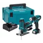 Makita CLX252SAJ 12V max CXT belaidžių įrankių rinkinys su gręžtuvu-atsuktuvu DF333D, smūginiu atsuktuvu TD110D, 2x 2,0Ah akumuliatoriais, įkrovikliu ir Makpac dėklu