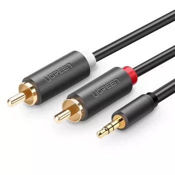 Ugreen 2x RCA į 3,5 mm garso laidas 1,5 m juodas