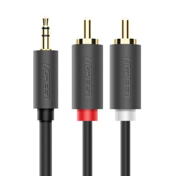 Ugreen 2x RCA į 3,5 mm garso laidas 1,5 m juodas