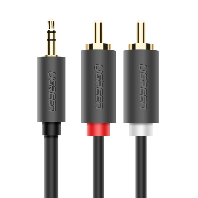 Ugreen 2x RCA į 3,5 mm garso laidas 1,5 m juodas