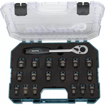 Makita E-30069 Impact Black 1/2 colio 13 dalių smūginių nasrų rinkinys su reketu