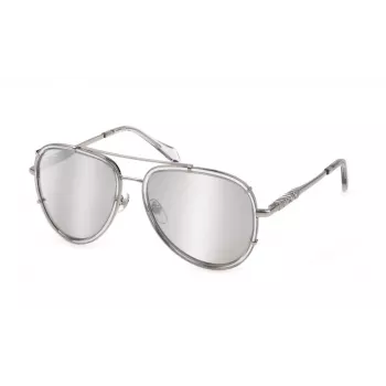 JUST CAVALLI moteriški akiniai nuo saulės SJC029V5706A7 - acetatinis rėmelis, UV400 apsauga, 57 mm lęšiai