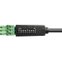 PureLink PureTools PTM-RS100 RS-232 valdymo laidas, Phoenix 3 kontaktų į DB9 kištuką, 1 m, perjungiama kontaktų schema, juodos spalvos