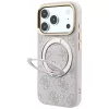Guess Ring Stand 360 4G Classic Logo MagSafe dėklas, skirtas iPhone 18 Pro Max / 17 Pro Max - rožinis