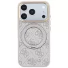 Guess Ring Stand 360 4G Classic Logo MagSafe dėklas, skirtas iPhone 18 Pro Max / 17 Pro Max - rožinis