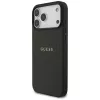 Guess Grained Gold Ring MagSafe dėklas, skirtas Apple iPhone 18 Pro Max / 17 Pro Max, juodas