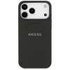 Guess Grained Gold Ring MagSafe dėklas, skirtas Apple iPhone 18 Pro Max / 17 Pro Max, juodas