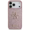 GUESS Fixed Glitter Big 4G dėklas, skirtas iPhone 18 Pro Max / 17 Pro Max - rožinis