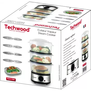Techwood TCV-750 7.5 L garų puodas maistui (TCV-750)