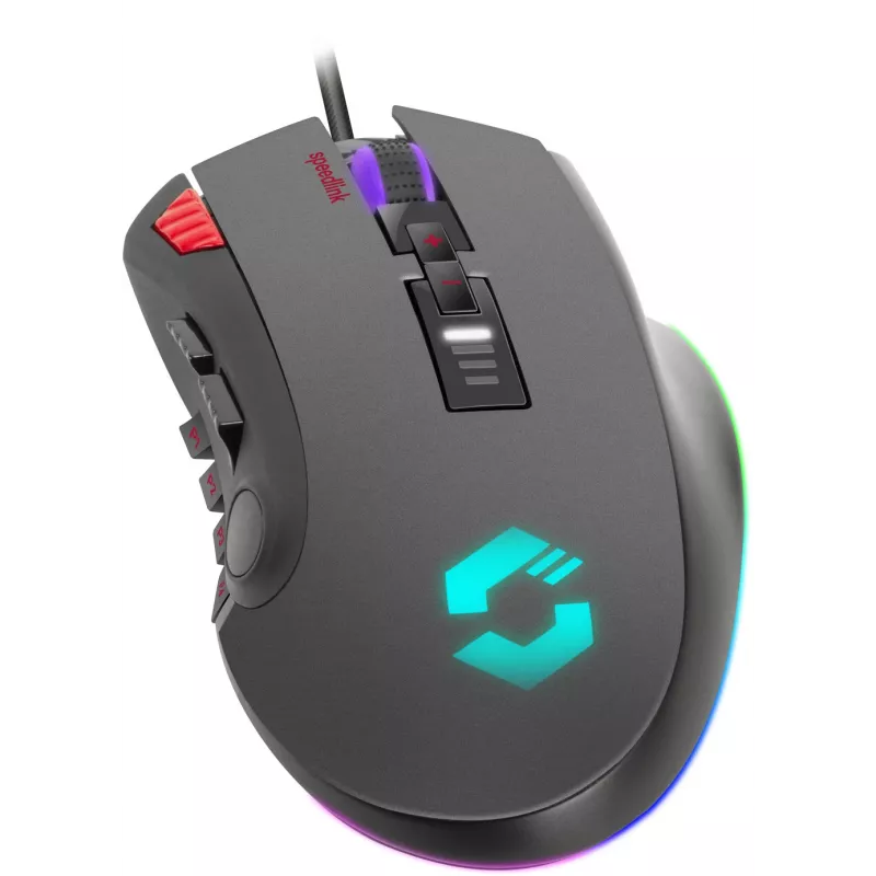 Speedlink Tarios laidinė USB žaidimų pelė, RGB, 24000 DPI (SL-680012-BK)