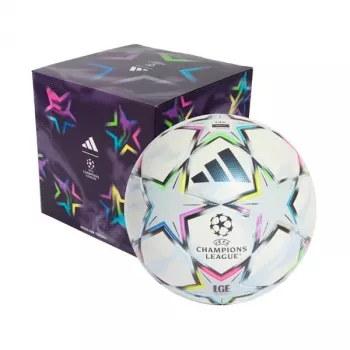 adidas UCL League 26/27 League Stage Box kamuolys, 5 dydis, baltas-mėlynas-rožinis-žalias KE9771