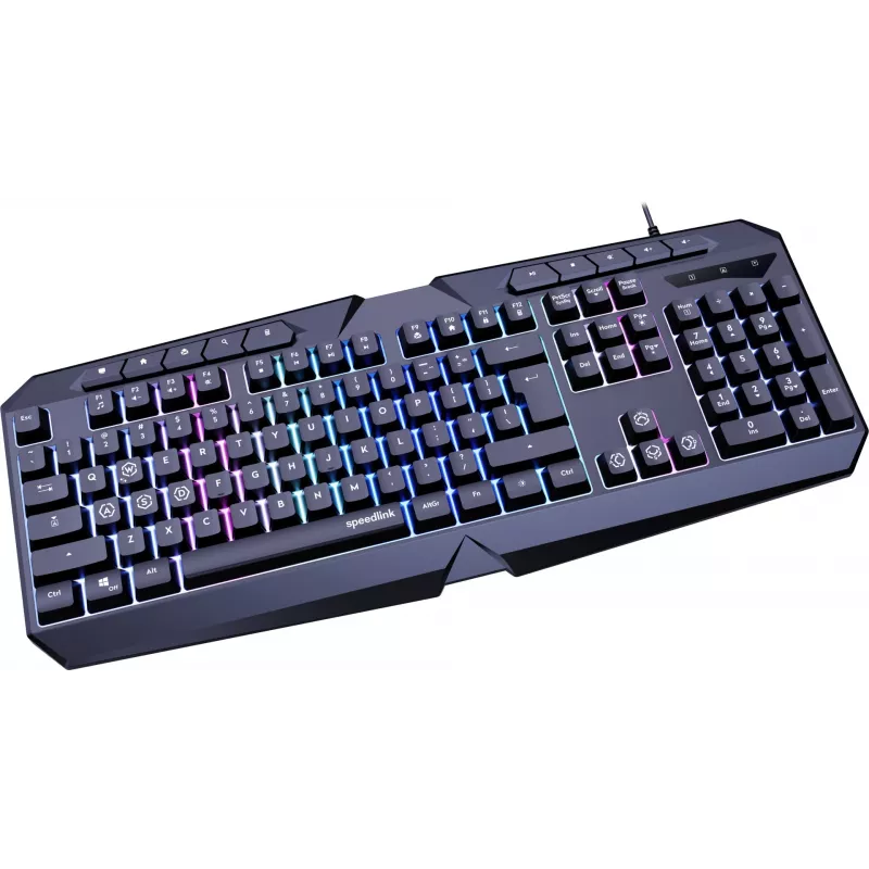 Speedlink Ludicium RGB Rainbow klaviatūra, JAV išdėstymas (SL-670004-BK-US)