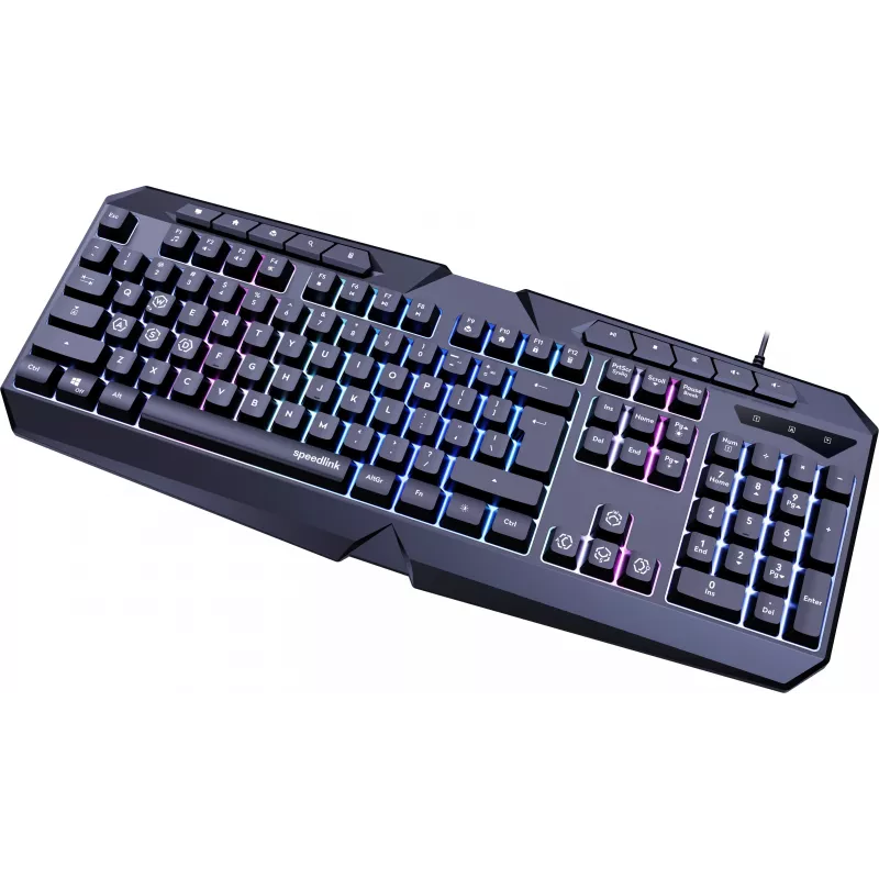 Speedlink Ludicium RGB Rainbow klaviatūra, JAV išdėstymas (SL-670004-BK-US)