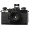 ILFORD PIXIE 35 mm juostinis fotoaparatas – sidabrinis/juodas, su blykste ir automatiniu fokusavimu