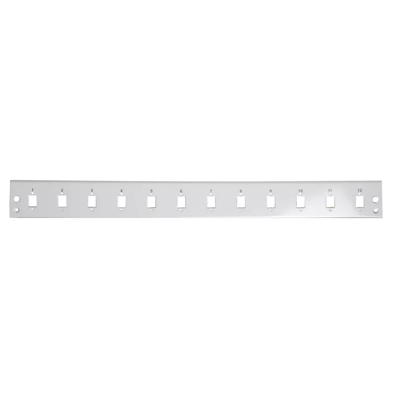 EFB-Elektronik priekinis skydelis 12x SC Simplex / E2000 Simplex / MTRJ / LC Duplex, pilkas (SB-FP-12SC-S)