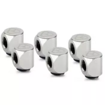 Thermal Grizzly DeltaMate Rotary Fitting 90° G1/4 colio blizgus nikelis – 6 vnt. rinkinys