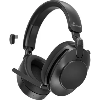 MEDIARANGE MROS308 belaidės ausinės per ausį su Bluetooth 5.0, 40 mm garsiakalbiais, sulankstomu dizainu, juodos spalvos