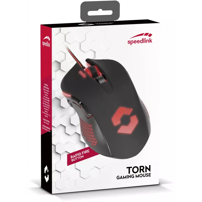 Speedlink Torn žaidimų pelė, juoda (SL-680008-BKBK)