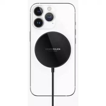 Vonmählen Aura Mini magnetinis belaidis įkroviklis su USB-C laidu, 15W, juodas