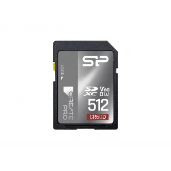 Silicon Power 512GB SDXC UHS-II V60 atminties kortelė - 280MB/s skaitymas, 150MB/s rašymas