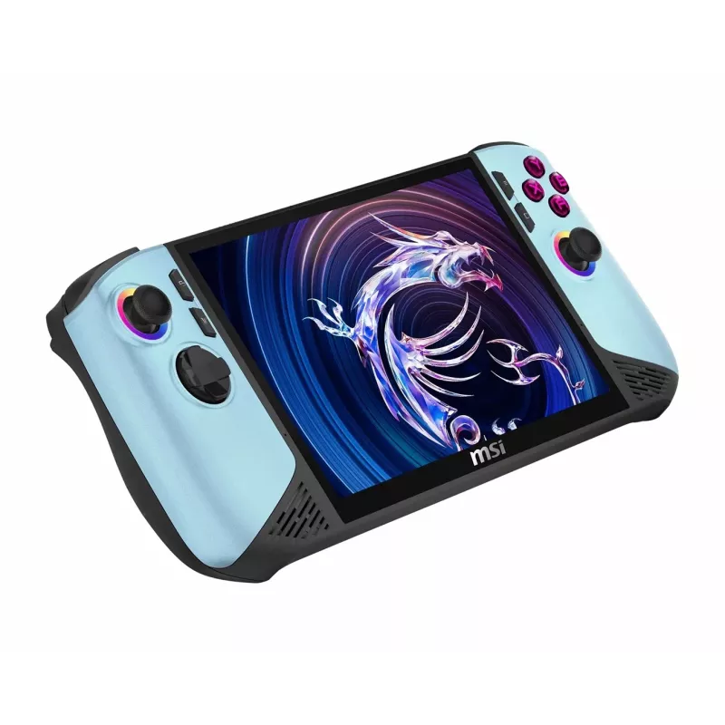 MSI Claw 8 AI+ A2VM Glacier Blue Edition-254PL Delninės konsolės žaidimų kompiuteris - Intel Core Ultra 7 258V, 32GB LPDDR5x, 1TB SSD, 8 colių FHD 120Hz liečiamas ekranas, Intel Arc Graphics, Windows 11 Home