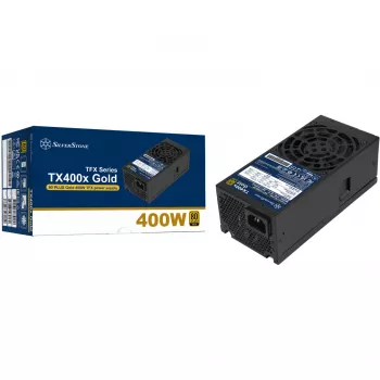 SilverStone TX400x Gold 400W 80 PLUS Gold ATX maitinimo blokas, juodas, 2x PCIe
