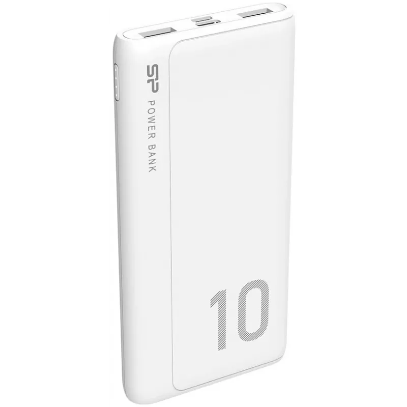Silicon Power GP15 10000 mAh išorinė baterija, balta (SP10KMAPBKGP150W)