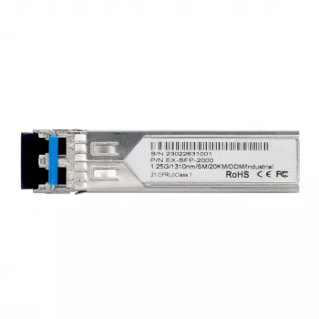 EXSYS EX-SFP-2000 SFP siųstuvas-imtuvas LC vienmodis dvipusis 20km - 1,25 Gbps