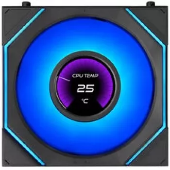 Lian Li UNI FAN SL-INF 120 FLEX LCD Wireless ARGB 3 vnt. komplektas juodos spalvos su valdikliu