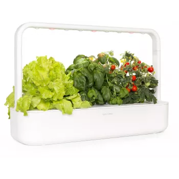 Click & Grow Smart Garden 9 9 podų vidaus žolelių ir daržovių sodas su LED auginimo lemputėmis, savaiminis laistymas, baltas