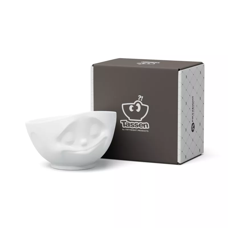 FIFTYEIGHT PRODUCTS Happy Face dubuo 1000 ml baltas porcelianas