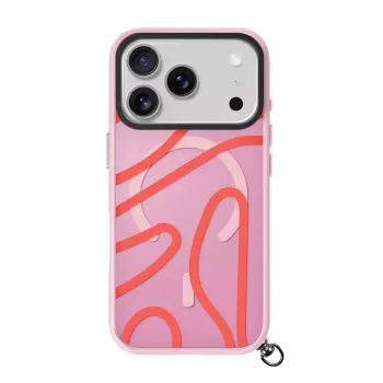LAUT Keyko Pop dėklas, skirtas iPhone 17 Pro, Rosy Wave