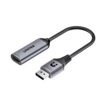 UNITEK DisplayPort į HDMI 2.1 adapteris 8K@60Hz HDR 48Gbps 15cm