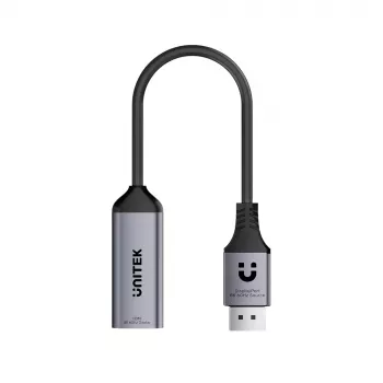UNITEK DisplayPort į HDMI 2.1 adapteris 8K@60Hz HDR 48Gbps 15cm