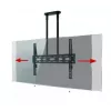 B-TECH AV BT8448-150/BB itin didelis universalus lubų laikiklis plokščiaekraniams televizoriams su 1,5 m Ø50 mm strypu, VESA iki 1100x700, 130 kg, juodos spalvos