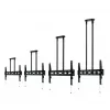 B-TECH AV BT8448-150/BB itin didelis universalus lubų laikiklis plokščiaekraniams televizoriams su 1,5 m Ø50 mm strypu, VESA iki 1100x700, 130 kg, juodos spalvos