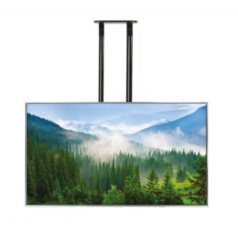 B-TECH AV BT8448-150/BB itin didelis universalus lubų laikiklis plokščiaekraniams televizoriams su 1,5 m Ø50 mm strypu, VESA iki 1100x700, 130 kg, juodos spalvos
