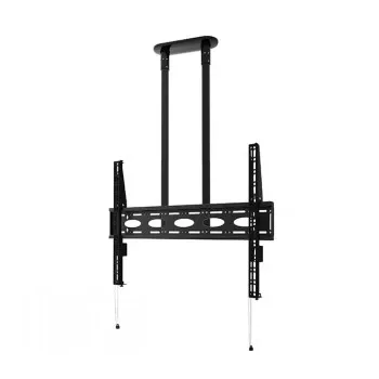 B-TECH AV BT8448-150/BB itin didelis universalus lubų laikiklis plokščiaekraniams televizoriams su 1,5 m Ø50 mm strypu, VESA iki 1100x700, 130 kg, juodos spalvos