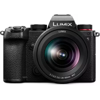 Panasonic Lumix DC-S5KE-K pilno kadro veidrodinis fotoaparatas su 20-60 mm objektyvo rinkiniu