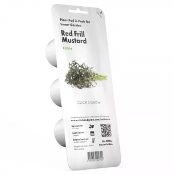 Click & Grow Smart Garden papildymas Red Frill Mustard, 3 augalų kapsulės (SGR77X3)