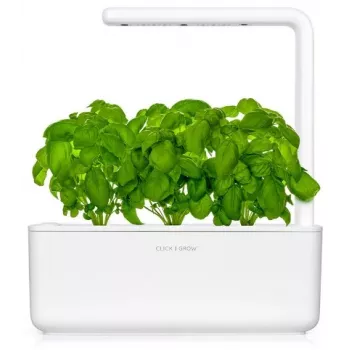 Click & Grow The Smart Garden 3 vidaus žolelių sodas su LED auginimo lempa, baltas