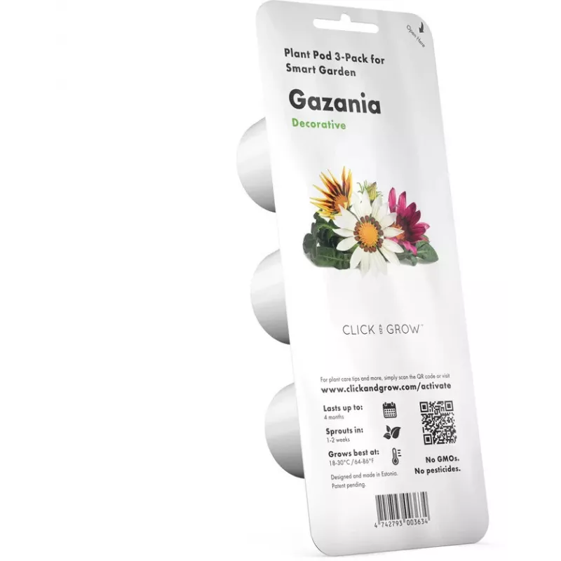 Click & Grow gazanijų augalų kapsulės Smart Garden sodui, 3 vnt. (SGR92X3)